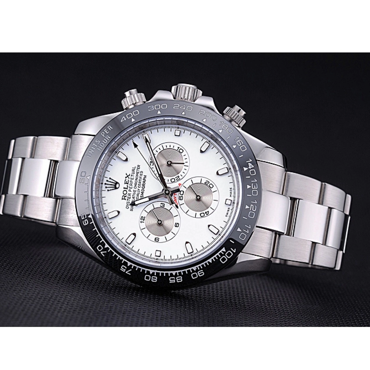 Aaa replica watch White Dial Stainless Bracelet Daytona Rolex 622542 Steel Cosmograph 0713